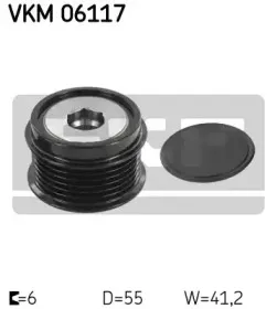 VKM 06117 SKF Механизм свободного хода генератора